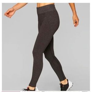 Athleta Shimmer Glitter Seamless Leggings Espresso Brown.